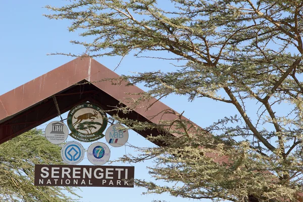 Entrance gate to Serengeti National Park Tanzania