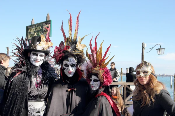 Group of masked people at Carnival of Venice