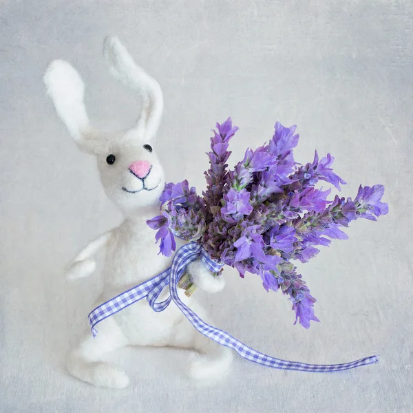 Homemade toy rabbit.