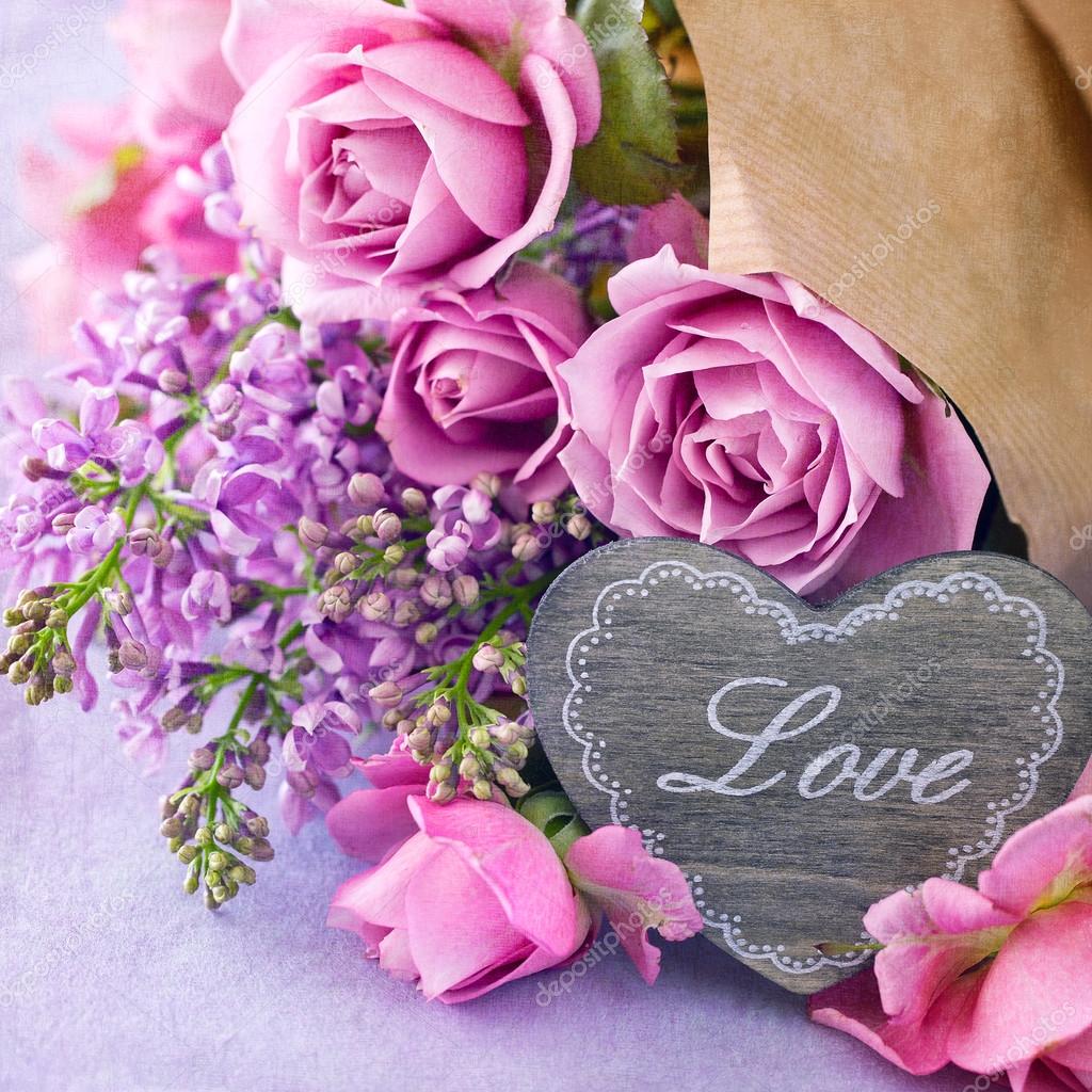 Lillà e rose rosa — foto stock © ulchik74 #96507648
