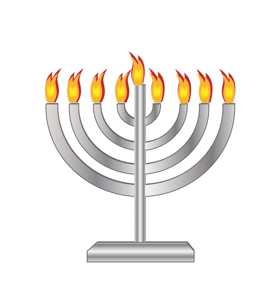 Jewish holiday. Hanukkah menorah with candles