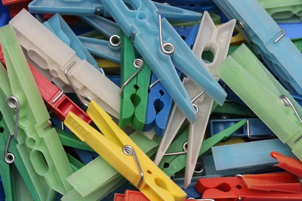 Plastic clips pile