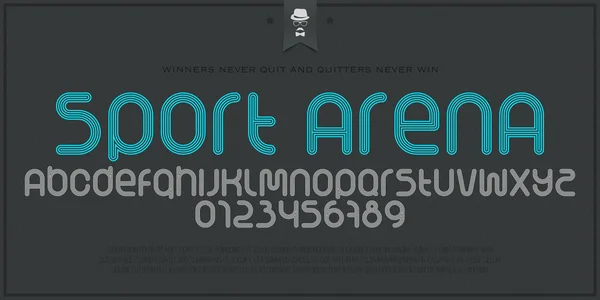 Set of sport style alphabet letters and numbers isolated on paper background. vector, dynamic stylized font type design. running track concept typesetting. athletic sports competition typeface