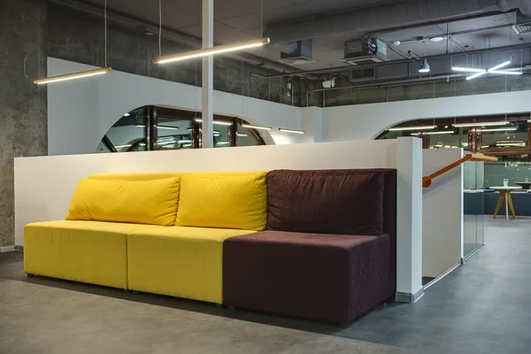 Multi-colored sofa in moder interior