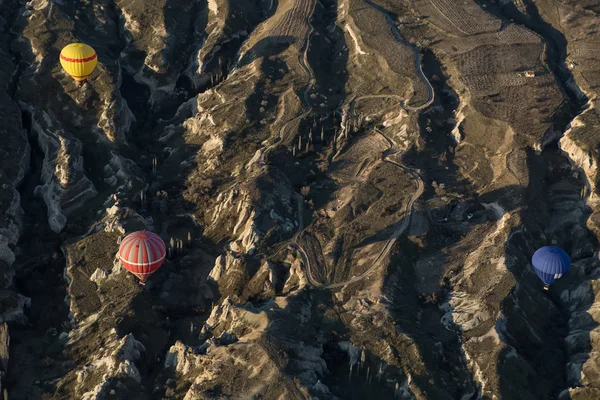 Air balloons above the mountains
