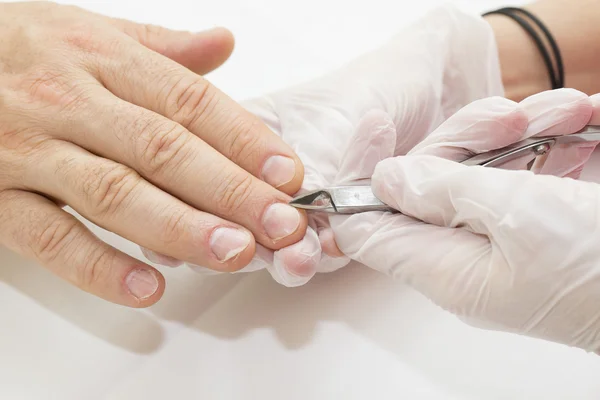 Male manicure process