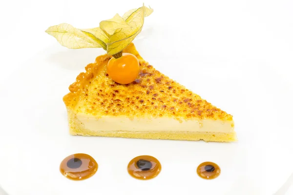 Piece of cake with passion fruit