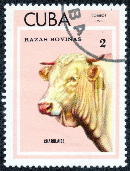 Stamp shows CHAROLAISE