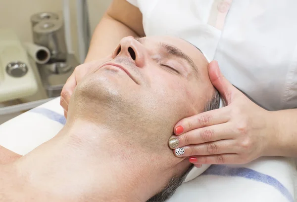 Man in beauty salon