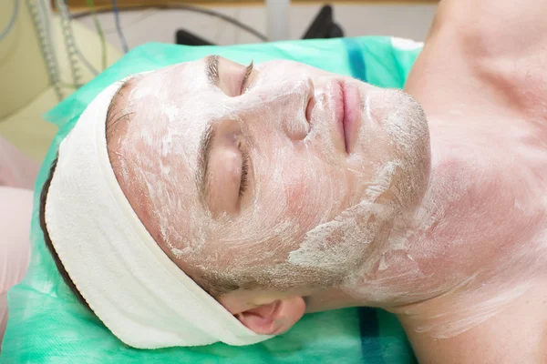 Man in the mask cosmetic procedure