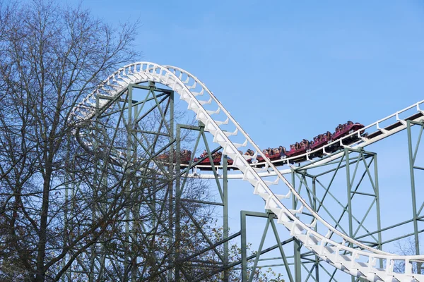 Roller coaster on amusement park in holland