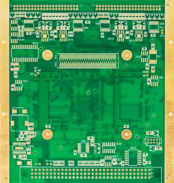 Blank green printed circuit board (PCB)