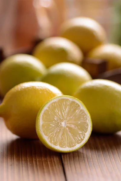 Yellow lemon cut