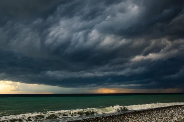 Seascape - stormy sky and raging sea