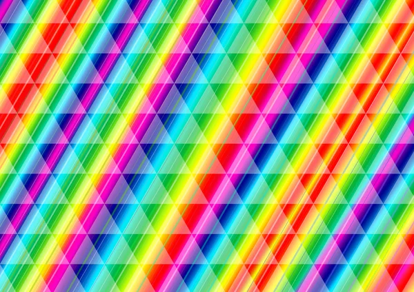 Rainbow Ray Lines in Triangle Pattern