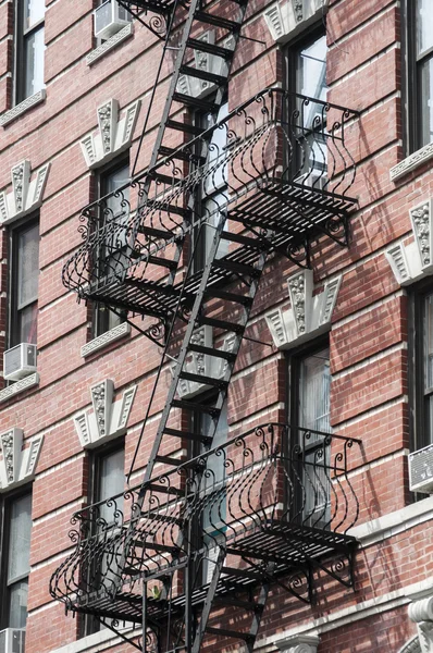 External fire escape staircase