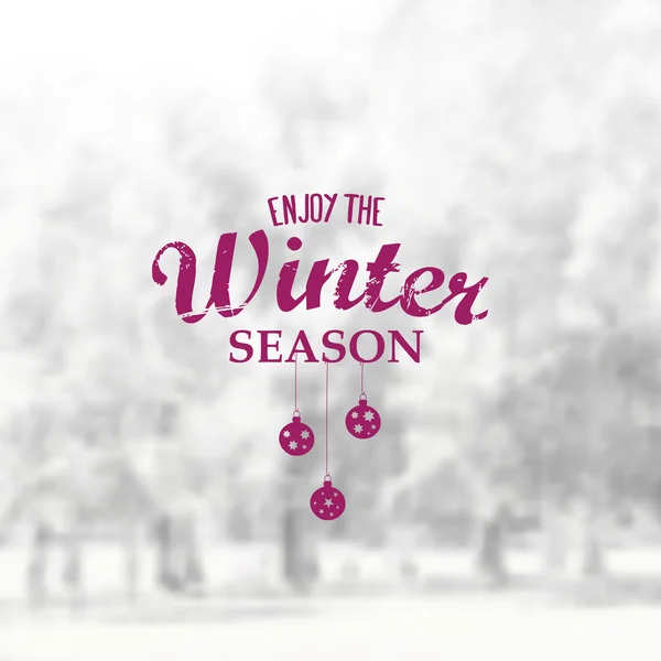 Winter banner typography