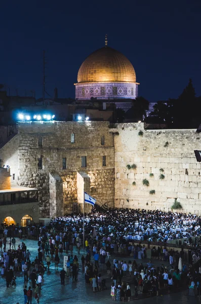 Jerusalem, Israel, July 25th 2016, people gathering at the Wailing Wall in Jerusalem