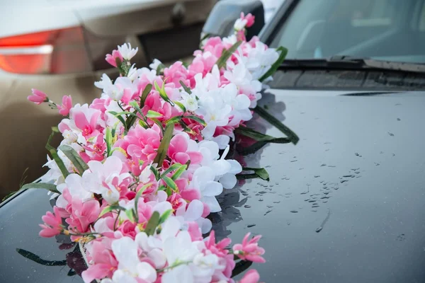 Wedding car decor flowers bouquet