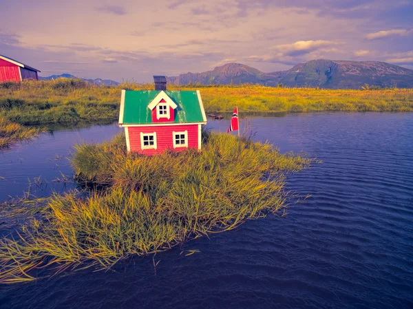 Scandinavian house on island
