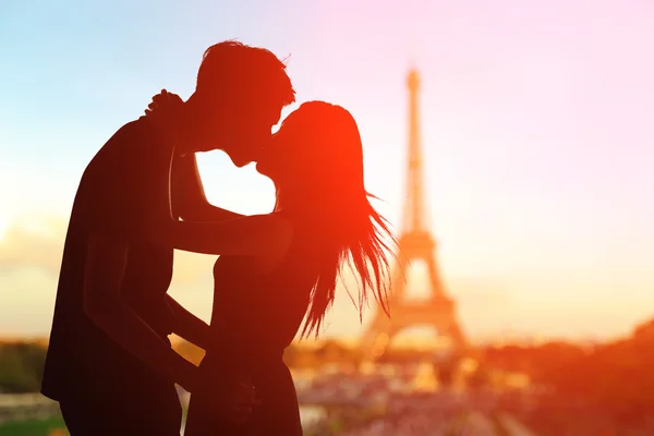 Romantic lovers kissing
