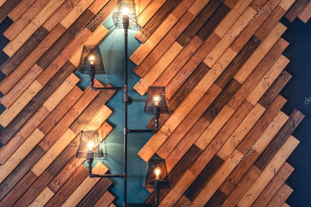 Restaurante moderno con elementos decorativos rústicos. detalles ... Lámparas Vintage diseño
