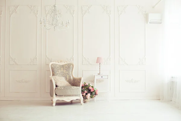Luxury clean bright white interior