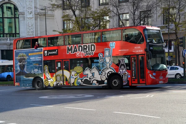 Tourist bus in Madrid, Spain