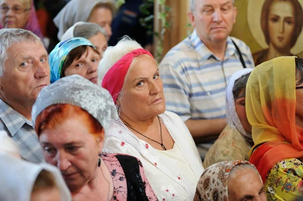 Orel, Russia - July 28, 2016: Russia baptism anniversary Divine Liturgy. Senior women and men