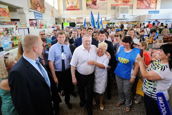 Orel, Russia - August 05, 2016: Orel city day. Vladimir Zhirinovsky meets people