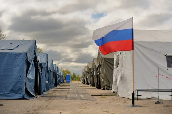 Training refugees camp of Russian Emergency Control Ministry in