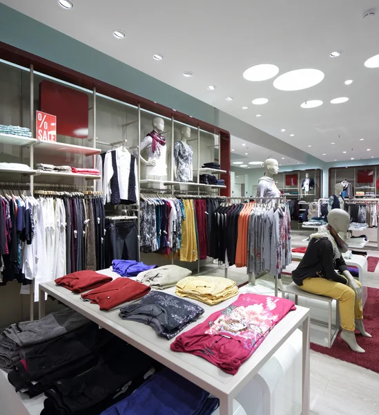 Brand new interior of cloth store