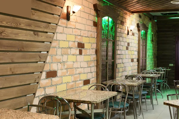 European restaurant in bright colors