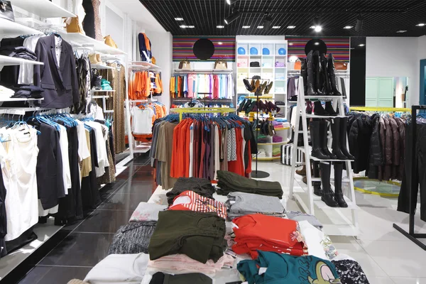 Brand new interior of cloth store