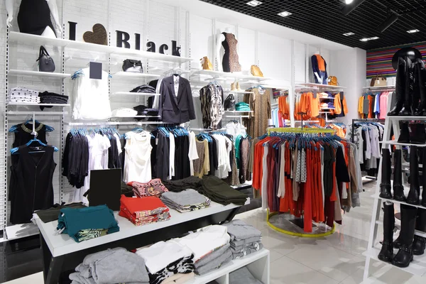 Brand new interior of cloth store