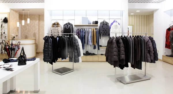 Brand new interior of cloth store