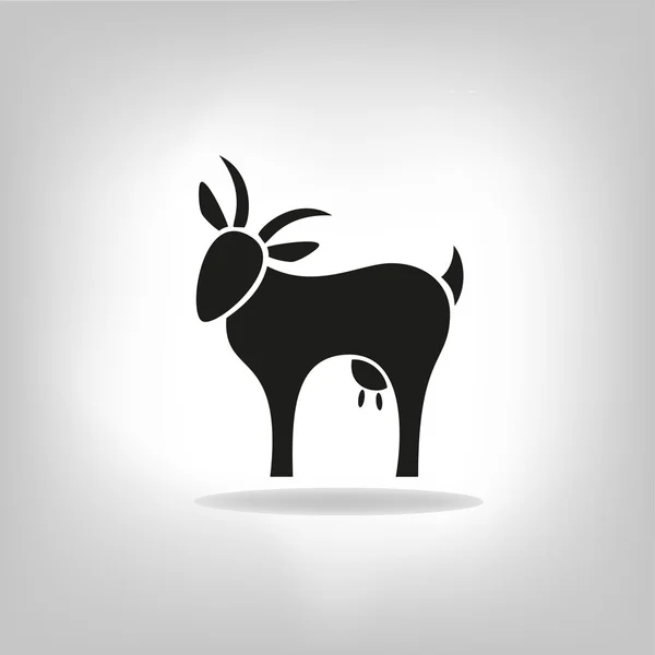 Black silhouette of goat