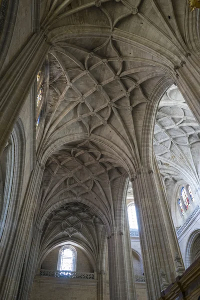 Interior of gothic cathedral of Segovia