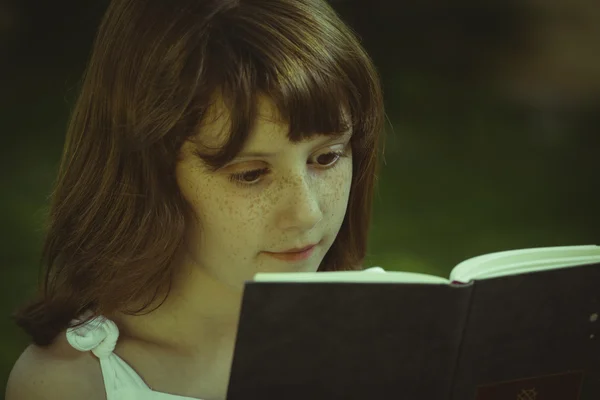 Girl reading a book