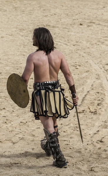 Gladiator on  the arena of the Roman circus