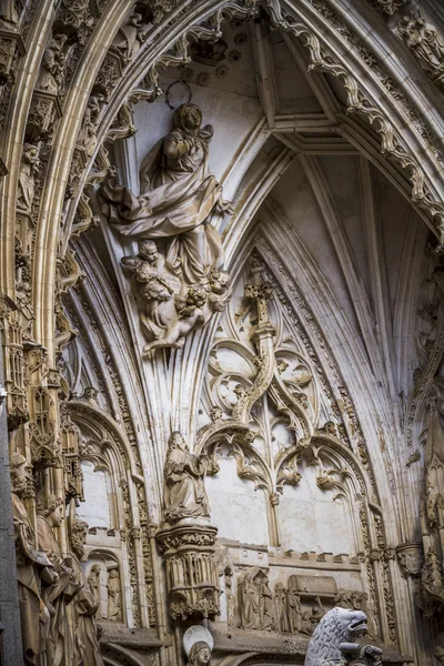 Arch with figures of Gothic style cathedral