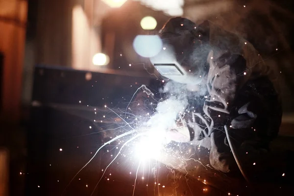 Welder worker at  factory