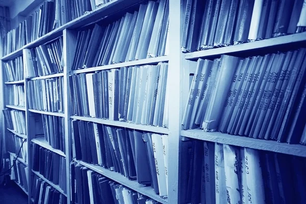 Bookshelves concept of archive