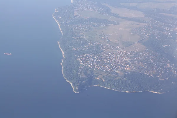 Land view from the plane