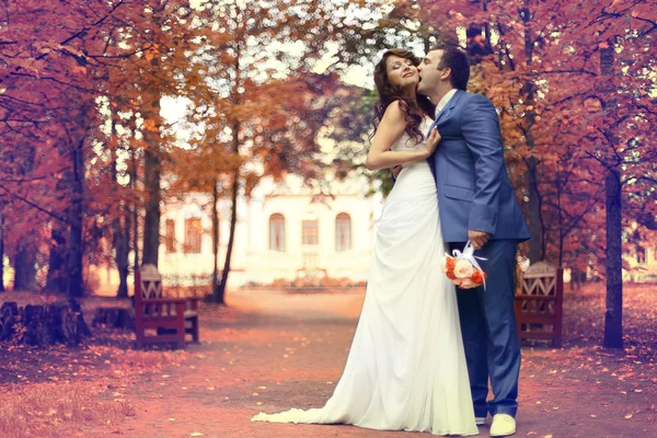 Autumn wedding in the park