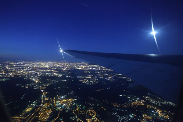 Night view from the airplane
