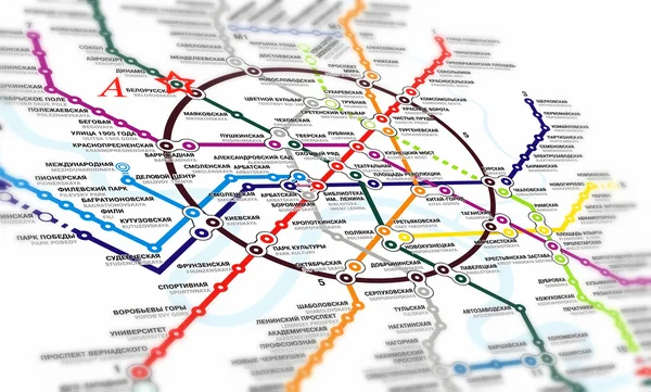 Tube map of Moscow underground.