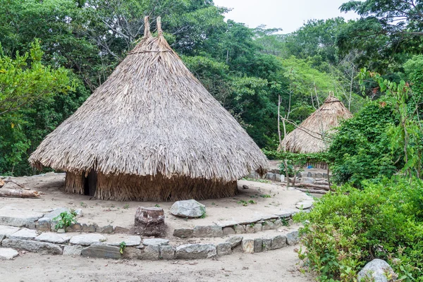 Traditional rustic houses of indigenous Kogi people