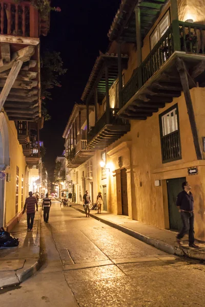 People walk at the streets of Cartagena