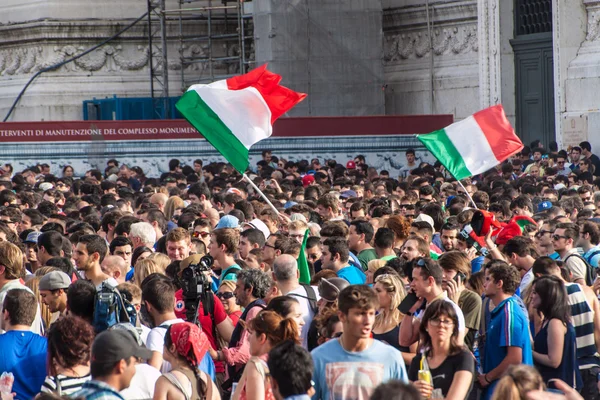 Crowd of football fans